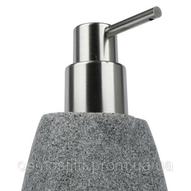 Дозатор для рідкого мила Axentia Rome полігума вигляд каменю та дерева 8x15x6,5 см 140 мл (135846) Київ - фото 2