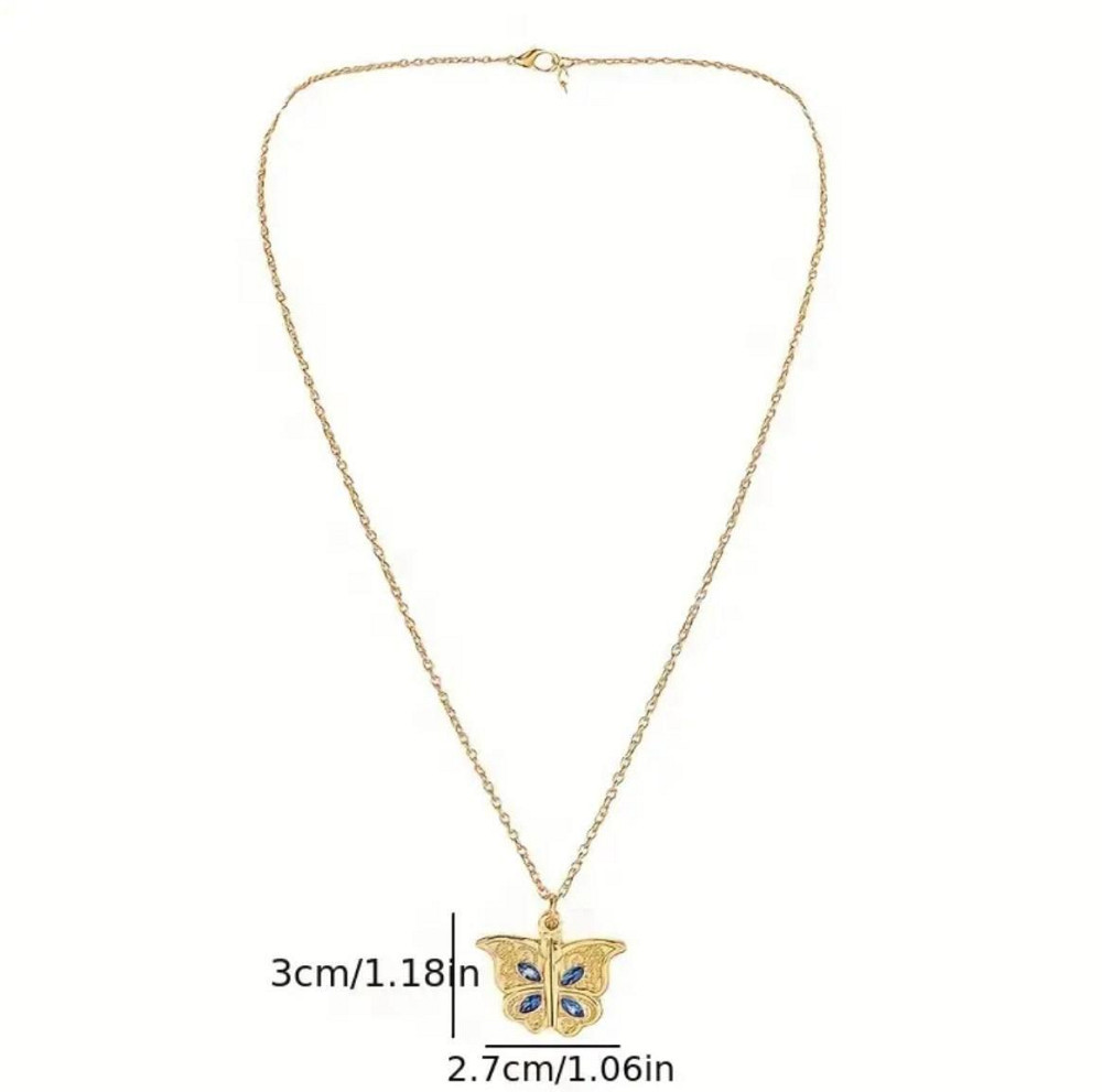 Кулон-бабочка с сердцем «I Love You» золотистый Киев - изображение 3