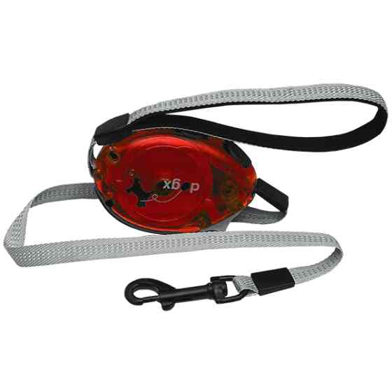 Flamingo Dogx2GO Belt Glassy L ФЛАМИНГО БЕЛТ ГЛАССИ поводок рулетка для собак до 35кг, светоотражающая лента 2м Киев
