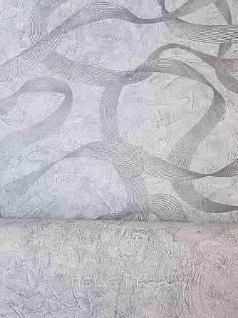 Шпалери метрові вінілові на флізеліні Sintra Vila абстракція зигзаги смуги сірі сріблясті 532539 Київ