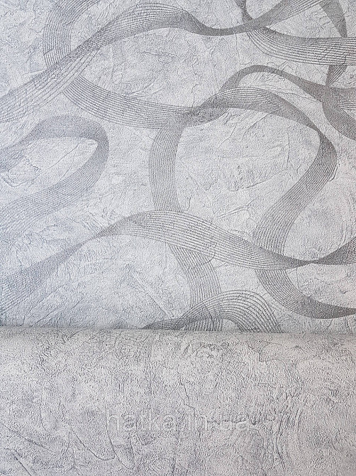 Шпалери метрові вінілові на флізеліні Sintra Vila абстракція зигзаги смуги сірі сріблясті 532539 Київ - фото 4