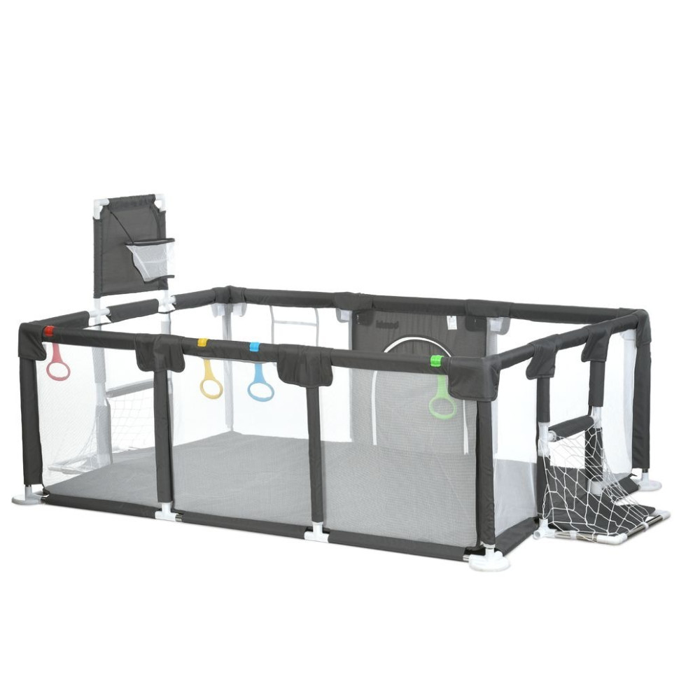 Дитячий манеж MR 1338-G, сірий, з баскетбольним кільцем Вінниця - фото 6