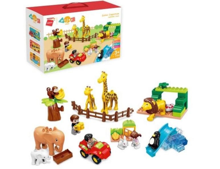 Конструктор блочный Зоопарк 51 деталь Qman.Зоопарк, животны Каменец-Подольский - изображение 2