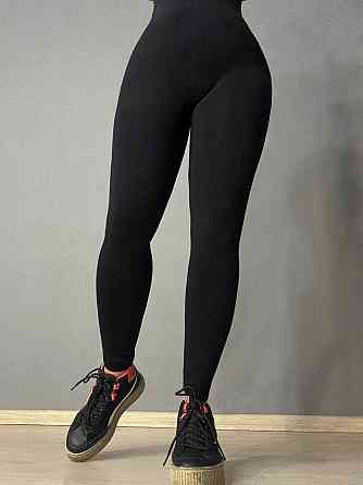 Лосины женские Kataya 6828 утепленные на флисе хлопковые 42-48 черные, черный, 42-48 Киев