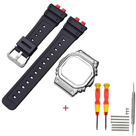 Ремінець + безель (рант) для Casio G-Shock GMW-B5000 Red-Black SI SBR Київ