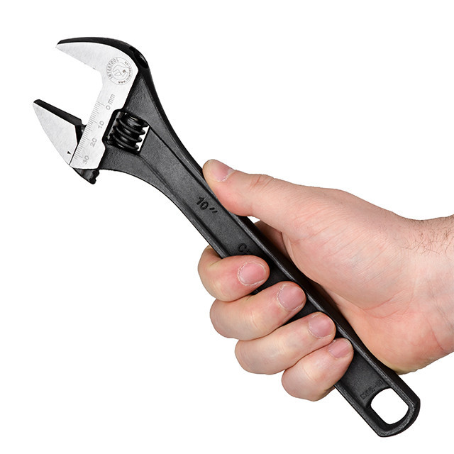 Розвідний ключ 250 мм INTERTOOL XT-0060, Cr-V, чорний - розвідний ключ із широким регулюванням Львів - фото 4