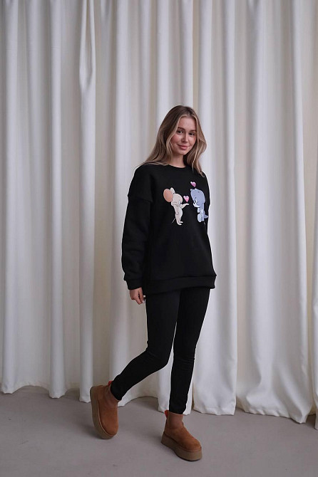 Жіночий трендовий зимовий костюм Чорний, 46/48 Одеса - фото 5