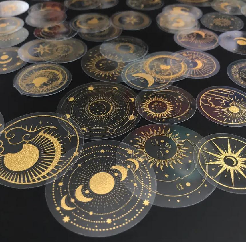 Голографические блестящие наклейки на солнце, Луна, планета.Стикеры.70 шт. Киев - изображение 4