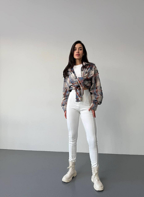 Женские теплые лосины на высокой посадке с молнией пума на флисе Одесса - изображение 10