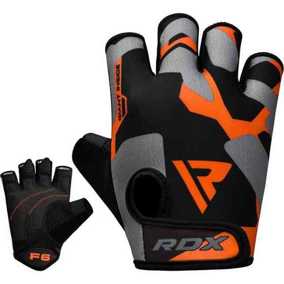Рукавички для фітнесу RDX F6 Sumblimation Orange XL Каменское