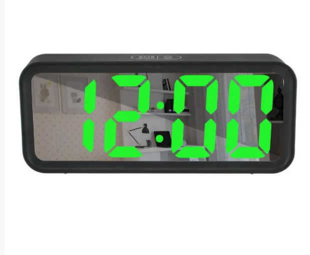 Часы электронные DT-6508 от сети 220V / Зеленый Днепр - изображение 1