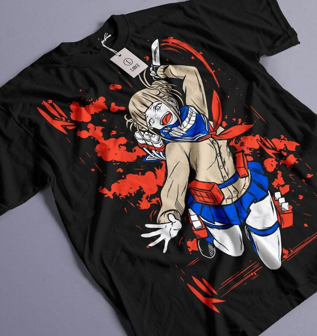 Футболка для хлопчика з аніме принтом Моя геройська академія оверсайз (зріст від 165 до 180) Чорний AnimeJ1073m Дніпро - фото 1