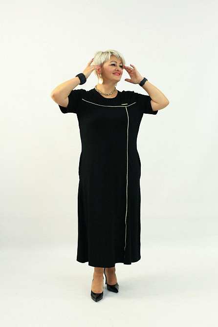 Женское длинное базовое платье батал турецкая вискоза 60/64 Одесса - изображение 9