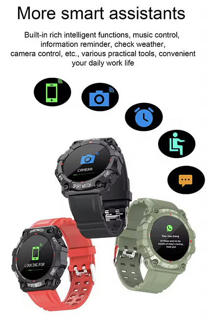 Cпортивные смарт часы 46 мм циферблат зеленый Киев - изображение 3