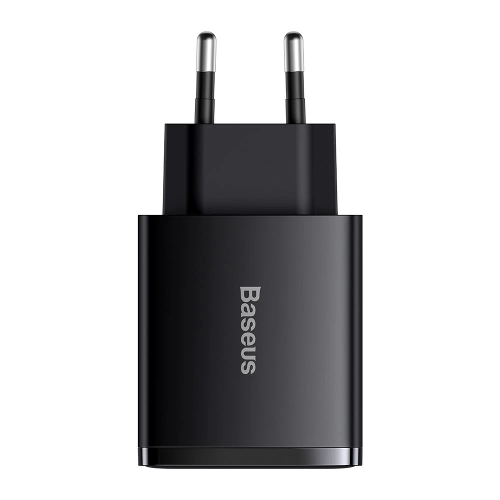 Мережевий зарядний пристрій Baseus Compact Quick Charger 2U+C 30W EU Black Київ - фото 3