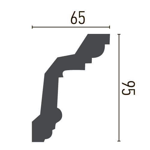 Карниз полиуретановый гладкий Gaudi Decor P 2048 Днепр - изображение 2