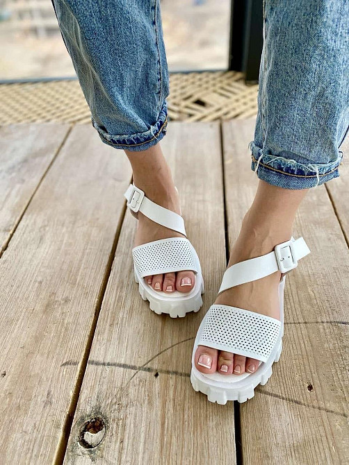 Dino Vittorio Босоніжки жіночі Dino Vittorio 61-56-157 білі (літо, шкіра натуральна) (5025) Коломыя - изображение 2