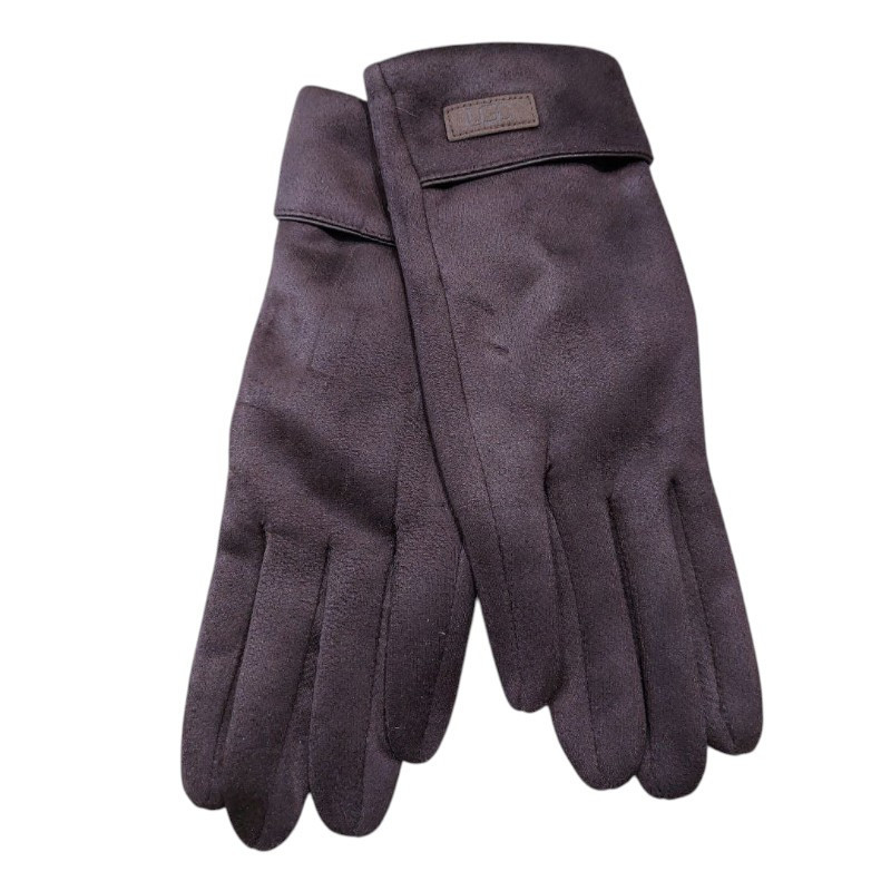 Рукавички сенсорні жіночі one size коричневий Київ - фото 1