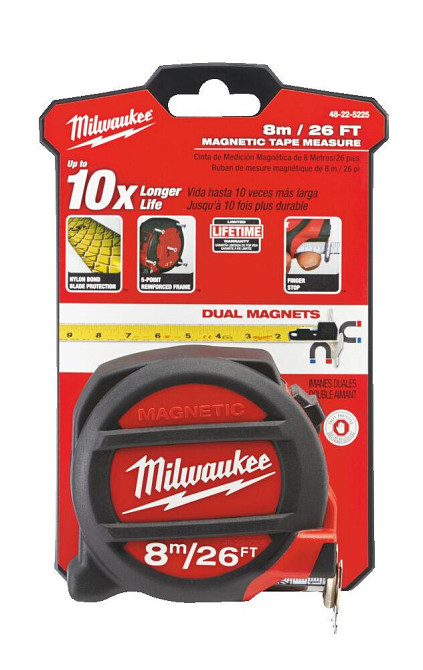 Рулетка магнітна MILWAUKEE, 8м/26фт, (27мм) Одеса - фото 3