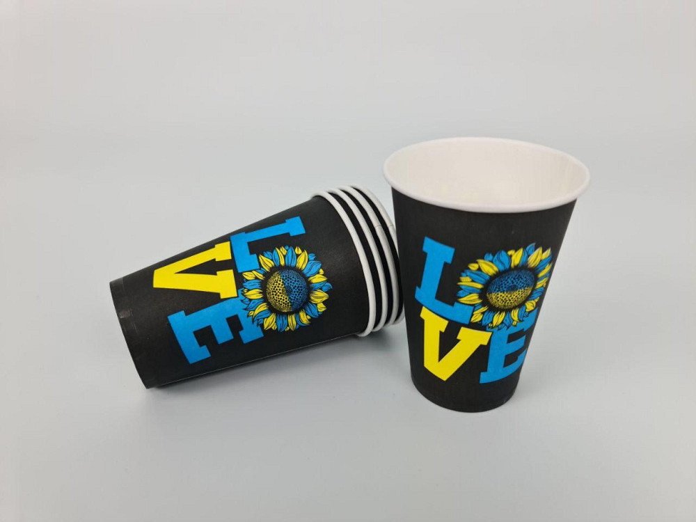 Склянки паперові одноразові 340 мл Любов (50 шт.) Харків - фото 3