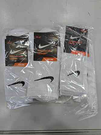 Набор высоких белых мужских хлопковых носков 3 штук Nike socks 4GQ 36-41 Киев