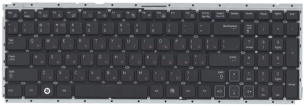 Клавиатура для ноутбука Samsung (RC510, RV511, RV513, RV520) Black, (No Frame), RU Вінниця - фото 2