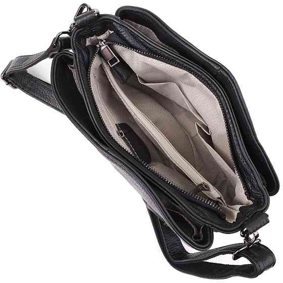 Сумка на плече з натуральної шкіри Vintage 23007 Чорний Київ