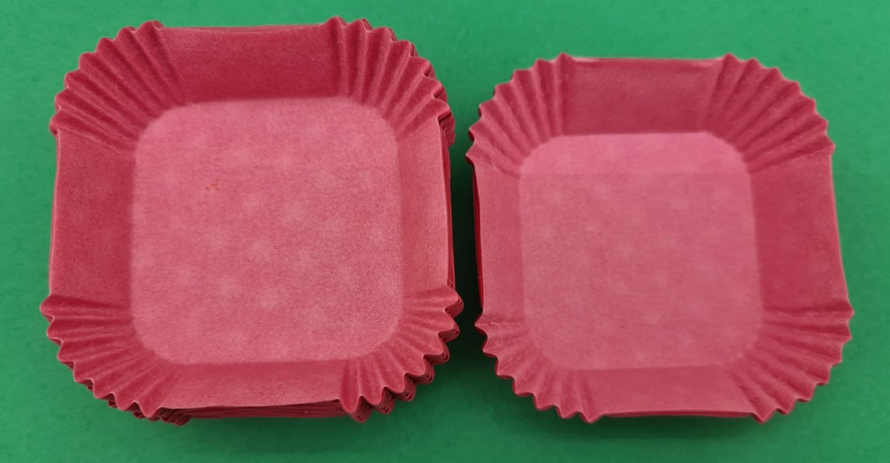 Тартолетка для кексів"Квадратна рожева"(58,5*58,5*21,5) (100шт)/К-58,5/ (1 уп.) Харків - фото 2