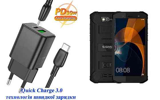Зарядное устройство Dual Port 30W для смартфона Sigma mobile X-treme PQ36 Киев