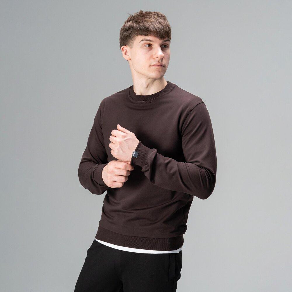 Свитшот мужской однотонный шоколадный Pobedov 001 Киев - изображение 8