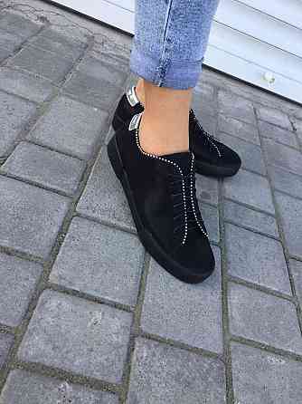 Сліпони жіночі D and V чорні натуральна шкіра-сатин низький хід 39р.-25см (2236) Коломия