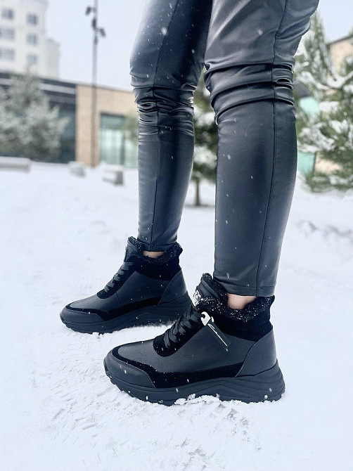 Кроссовки женские VLADEKS черные натуральная кожа зимние 39р.(5315) Коломыя - изображение 3