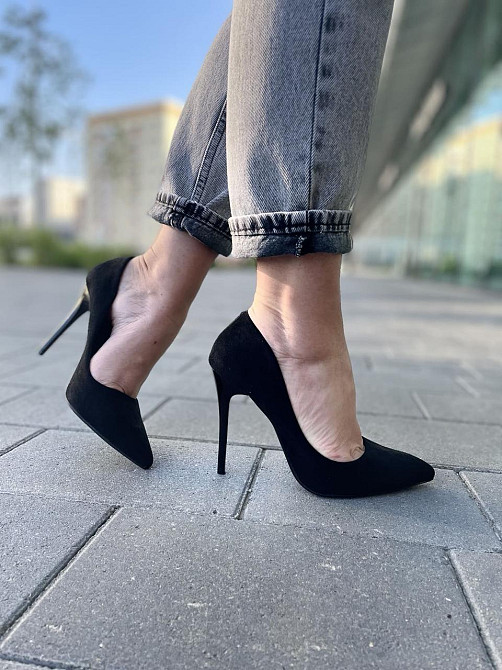 Comer Туфлі жіночі COMER чорні еко-замша каблук 11см розміри 36-39 (2867) Коломия - фото 6