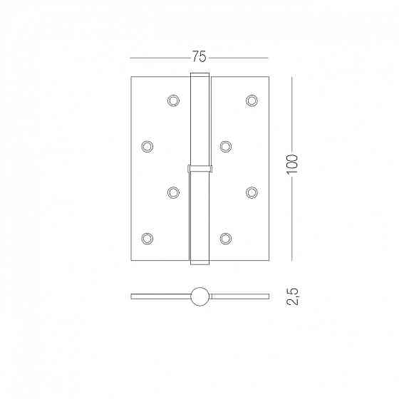 ЗАВИСА ДЛЯ ДВЕРЕЙ СЗЕМНАЯ ЛИВА H-100L MACC МАТОВАЯ БРОНЗА Киев