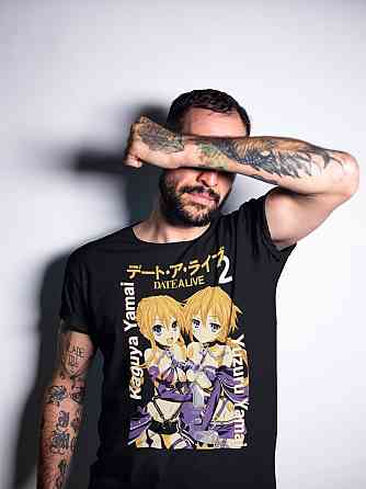 Футболка для хлопчика з аніме принтом Аніме Йамаі Сістер Дате оверсайз (зріст від 165 до 180) Чорний AnimeJ0136m Дніпро