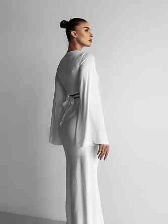 Женский элегантный романтичный костюм двойка Шелк Армани люкс Одесса