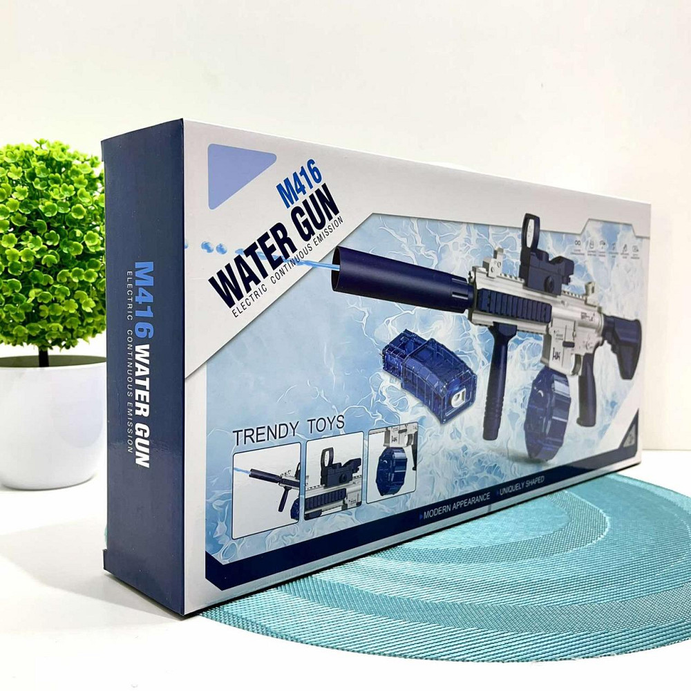 Автомат водяний на акумуляторі з прицілом та глушником Синій (CY018) Чернигов - изображение 7