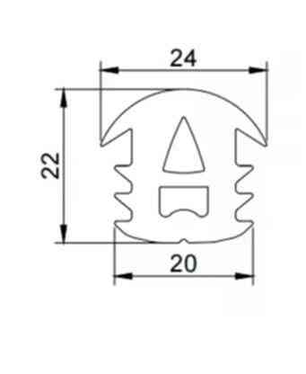 Ущільнювач для сонячних панелей (24*22*20 мм), EPDM Київ