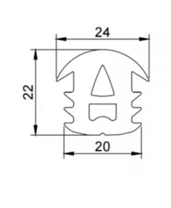 Ущільнювач для сонячних панелей (24*22*20 мм), EPDM Київ - фото 2