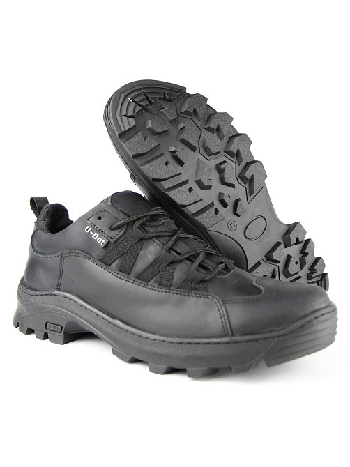 Мужские военные кожаные кроссовки СПАРТА демисезонные черные, тактические водостойкие кожаные кроссовки Львов - изображение 6