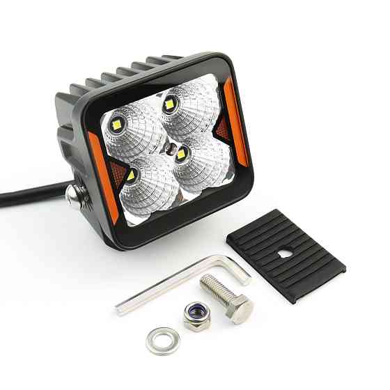 Светодиодная фара StarLight SL-W0120F квадратная, ближний рассеянный свет WHITE + DRL 20W 2400Lm 5700K 12/24V Харьков