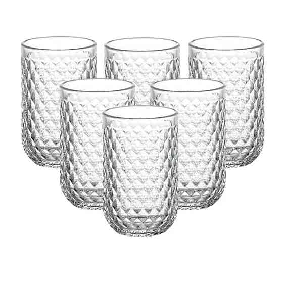 Набір склянок 6 штук по 450 мл скляні прозорі HP4154 Коломыя