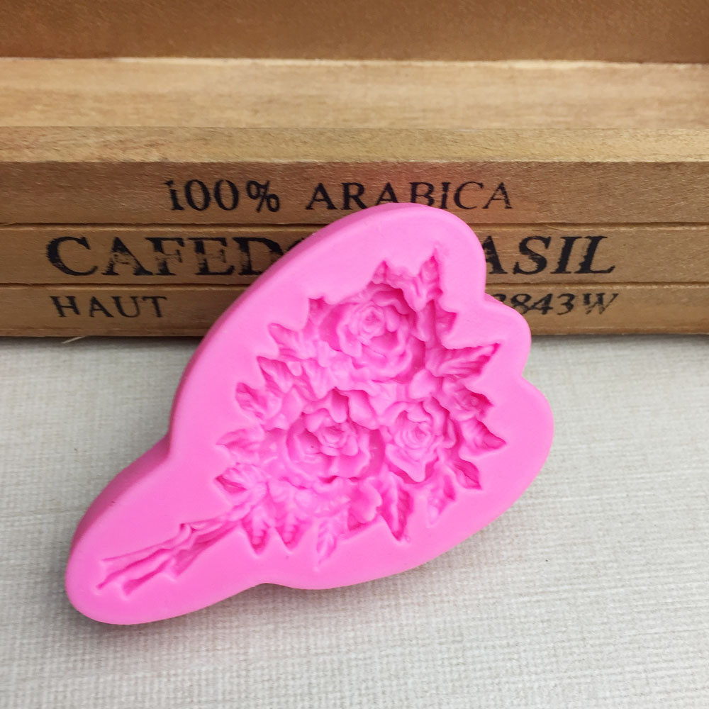 Молд кондитерский Букет роз 73 на 40 мм розовый Киев - изображение 8