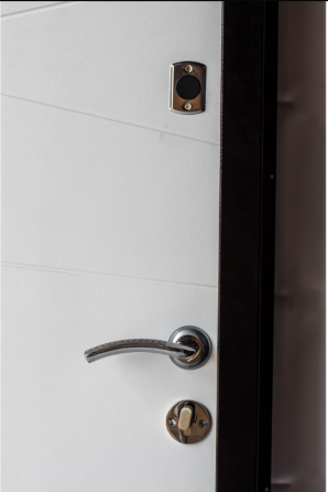 Двері вхідні Наші Двері МЕГА СІТІ Оксид темний / Оксид білий 960х2040 мм Київ