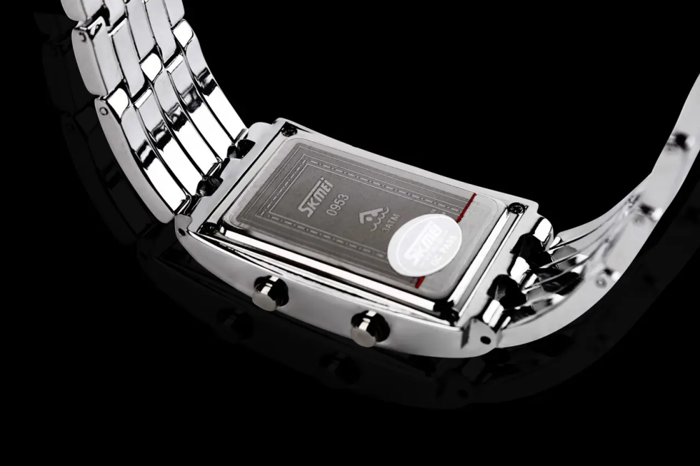 Унікальний чоловічий годинник Skmei 0953 (Сріблястий) Київ - фото 4