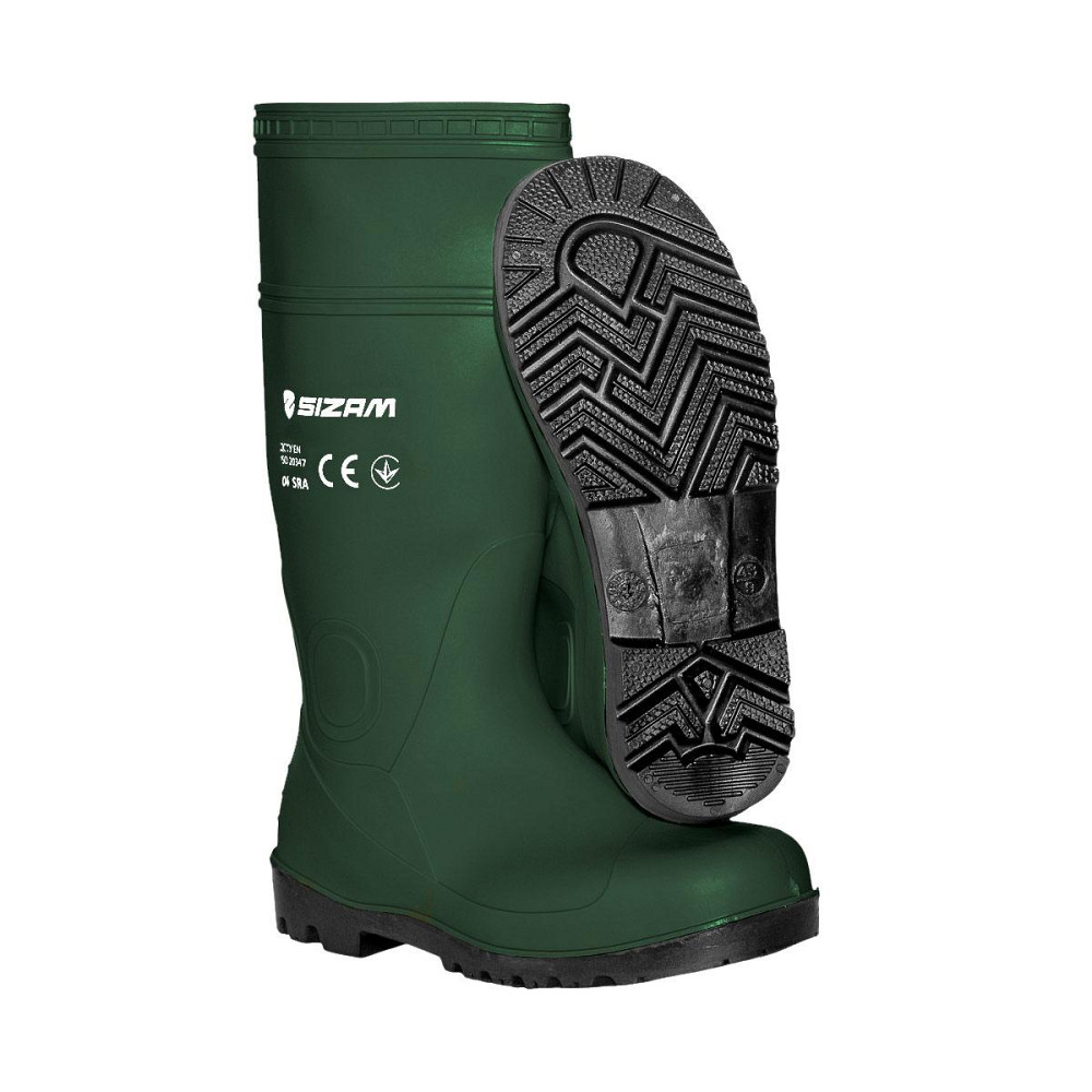 Сапоги рабочие защитные из ПВХ Sizam Baltimore Light Green 38 Ровно - изображение 2