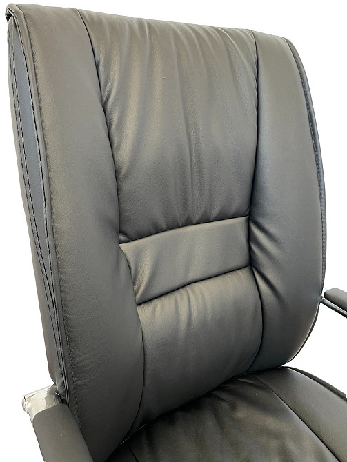 Офісне крісло керівника Tehforward Houston хром Anyfix Чориний Дніпро - фото 5