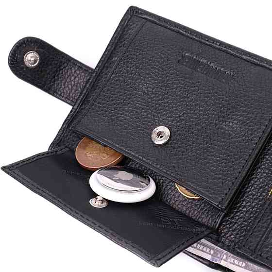 Горизонтальне чоловіче портмоне з натуральної шкіри ST Leather 22487 Чорний Київ