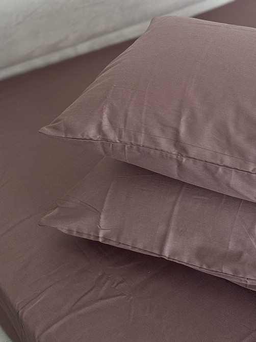 Ecotton Комплект постільної білизни Ecotton Євро 210х220 см однотонний коричневий Stucco Киев - изображение 3