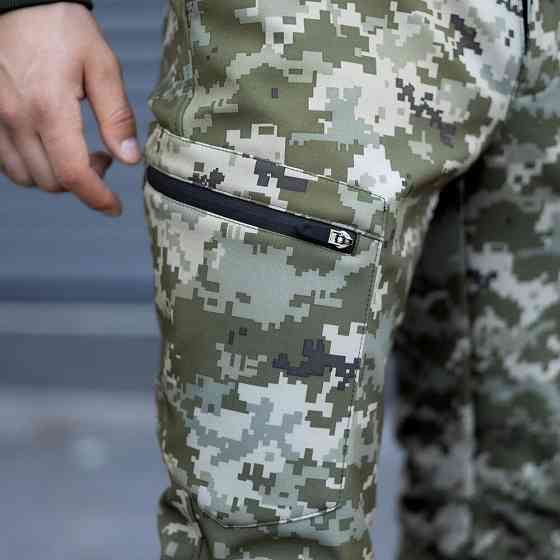 Штани карго чоловічі весняні з кишенями Піксель Pobedov Static Київ